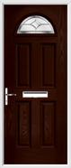 4 Panel 1 Arch Composite Door regal sapphire glass