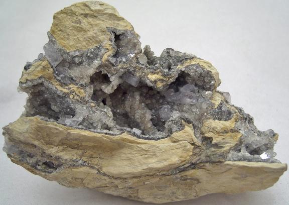 blue CELESTINE and CALCITE - Meckley's Quarry, Mandata, Northumberland County, Pennsylvania, USA - ex Sterling Hill Mining Co. Owned & Operated by The Hauck Families
