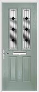 2 Panel 2 Square Composite Door resin lead glass