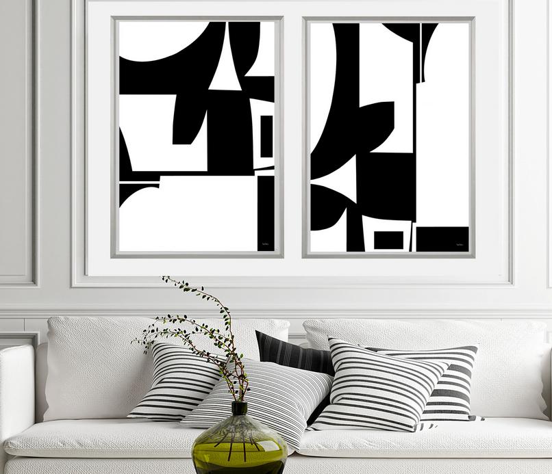 Black and white art, #abstract art