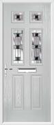 2 Panel 4 Square Composite Door aspen glass