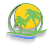Coastal hauling palm tree logo