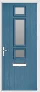 3 Square Strip Composite Door obscure glass