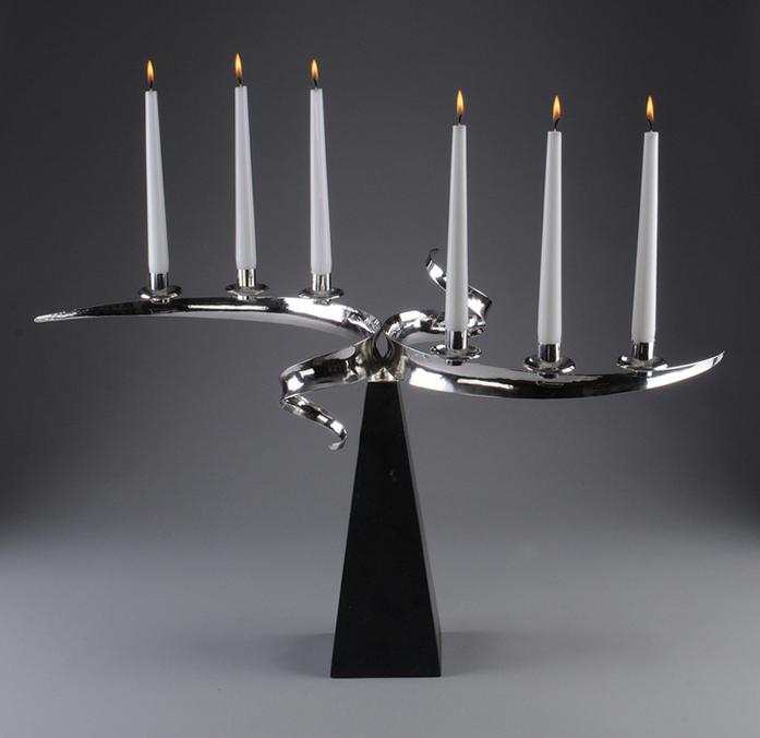 Sterling silver candelabra by Kevin O'Dwyer