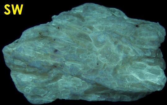 fluorescing white TALC - Balmat, Balmat-Edwards Zinc District, St. Lawrence County, New York, USA