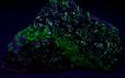 fluorescent WILLEMITE, ZINCITE, FRANKLINITE, Sterling Mine, Sterling Hill, Ogdensburg, Franklin Mining District, Sussex County, New Jersey, USA