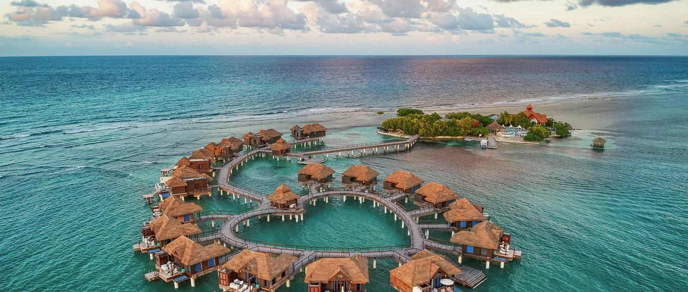 All inclusive overwater bungalows