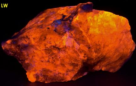 LW SW fluorescent Sodalite, tenebrescent, Ilimaussaq, Narsaq, Kujalleq, Kitaa, Greenland