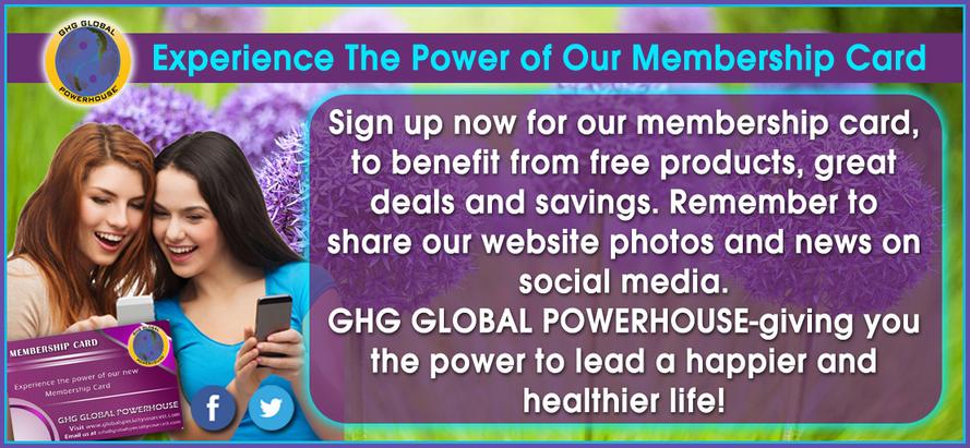 membership card of GHG GLOBAL POWERHOUSE