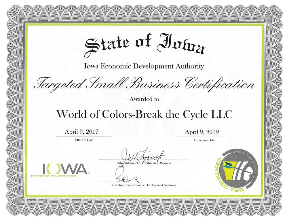 NMSDC Certification Targeted Small Business Iowa