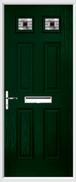 4 Panel 2 Square Composite Door aspen glass