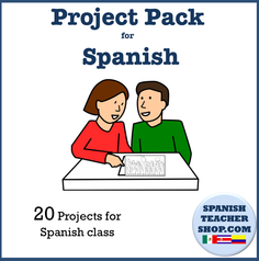 Project Pack of 20 Projects for Spanish Class Cover