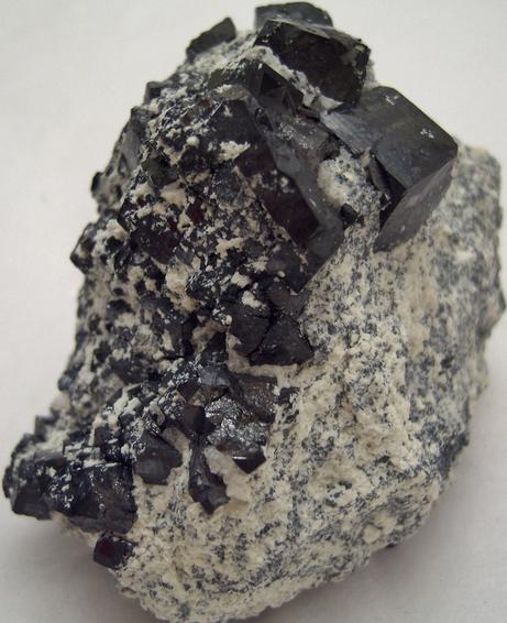 Magnetite cubic and tetrahexahedral modified, one time find in1990s, 2500' level, ZCA No. 4 Mine (St. Joe Mine), Balmat, Balmat-Edwards Zinc District. St. Lawrence County, New York, USA
