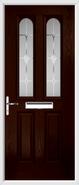 2 Panel 2 Arch Composite Door sandblast glass