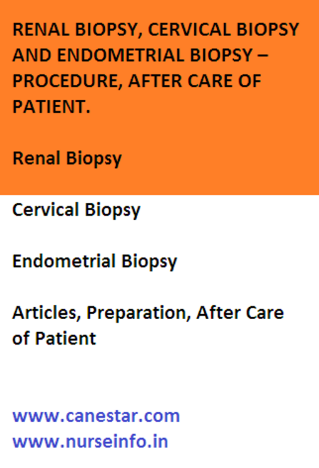 Renal, cervica and endometrial biopsy and complications