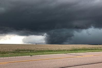 Nebraska storm chasing tour with tornado