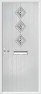 3 Diamond Composite Door fusion art glass