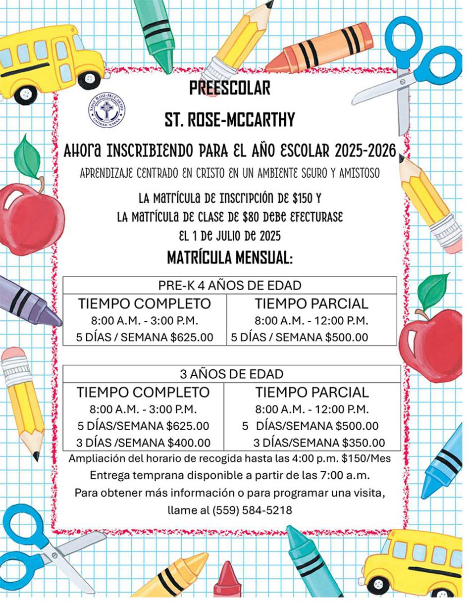 Preschool Rates