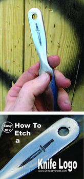 DIY Knife logo Metal Etching. www.DIYcrafts.com