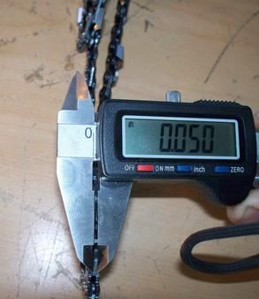 How to measure chain gauge .050