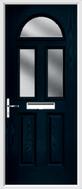 2 Panel 2 Square 1 Arch Composite Door obscure glass