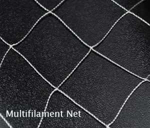 closeup of multifilament netting