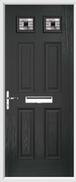 4 Panel 2 Square Composite Door aspen glass