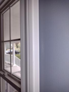 Perfectly painted window trim-straight lines.