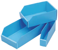 corrugated plastic shelf bins