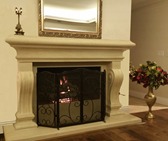 houzz Monterey cast stone mantel