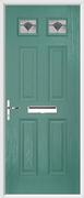 4 Panel 2 Square Composite Door monza glass