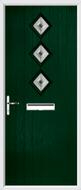 3 Diamond Composite Door fusion art glass