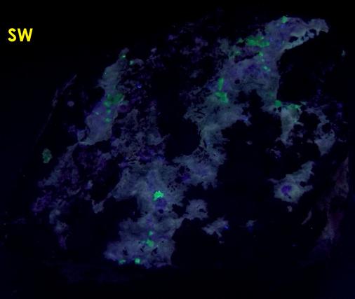 fluorescent AUSTINITE, ADAMITE - type locality -Gold Hill Mine (Western Utah Mine), Gold Hill, Gold Hill District (Clifton District), Deep Creek Mountains, Tooele County, Utah