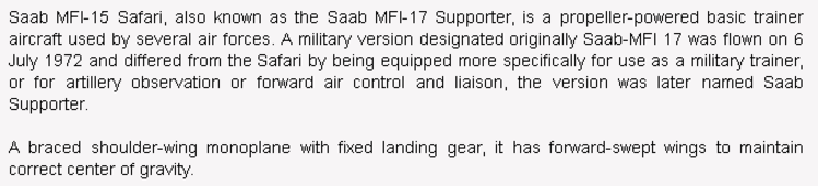 wiki background for 4D model of Saab Safari