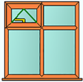 Style 88 oak window