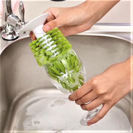 Glass Cleaning Brush with Strong Bristles & Suction Cup in Pakistan for Washing Cup Mug Goblet Sink Brush