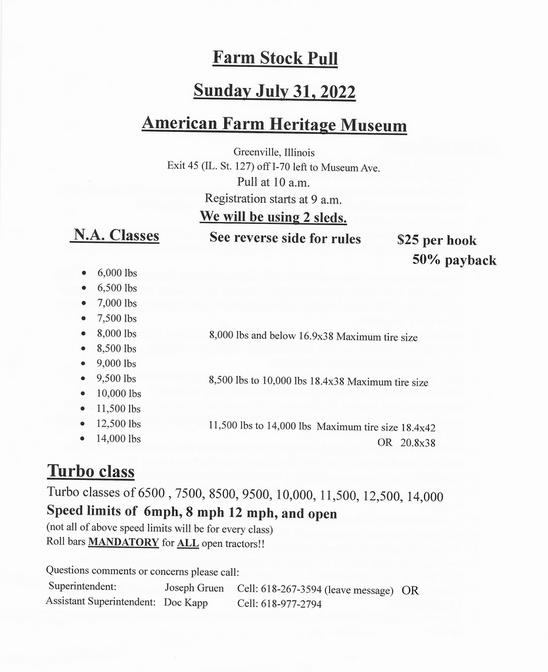 Tractor Pull INFO