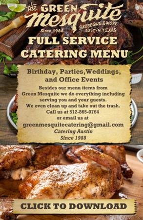 Catering Menu download