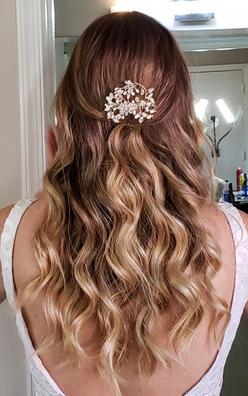 Bridal half up half down hairstyle | West Palm Beach Florida | DgPro Makeup And Hair