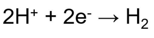 H2 Sciences reduction of H+ to H2