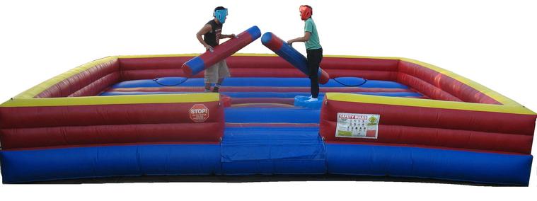 This Joust arena interactive game puts participants on pedestals to see knock the other off.