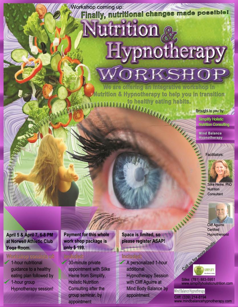  Nutrition & Hypnotherapy Workshop