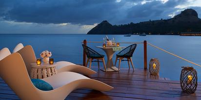 Sandals Grand St Lucian Over Water Bungalow deck
