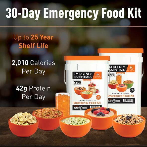 1-Month (30-Day) Emergency Food Kit - Emergency Essentials