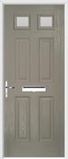 4 Panel 2 Square Composite Door obscure glass