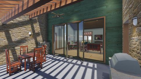 Lake House 3DGreenPlanetArchitects.com porch entry