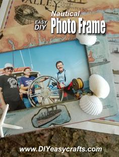 DIY Nautical Shipwreck Chart Picture Frames. www.DIYeasycrafts.com