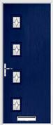 4 Square Composite Door regal opal glass