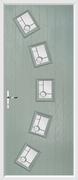 5 Square Arch Composite Door trieste glass