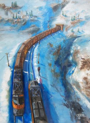 Milwaukee road railroad electric locomotives train tunnel